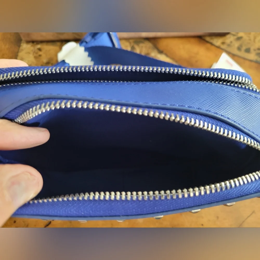 Valentino ORLANDI Vibrant Blue Studded Crossbody Bag - Picture 6 of 9